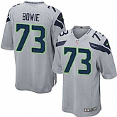 Nike Men & Women & Youth Seahawks #73 Bowie Gray Team Color Game Jersey,baseball caps,new era cap wholesale,wholesale hats